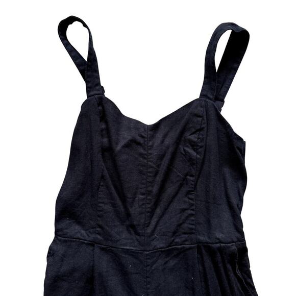 NWOT Black Linen-Blend Women's Jumpsuit Size Medium - Picture 2 of 5